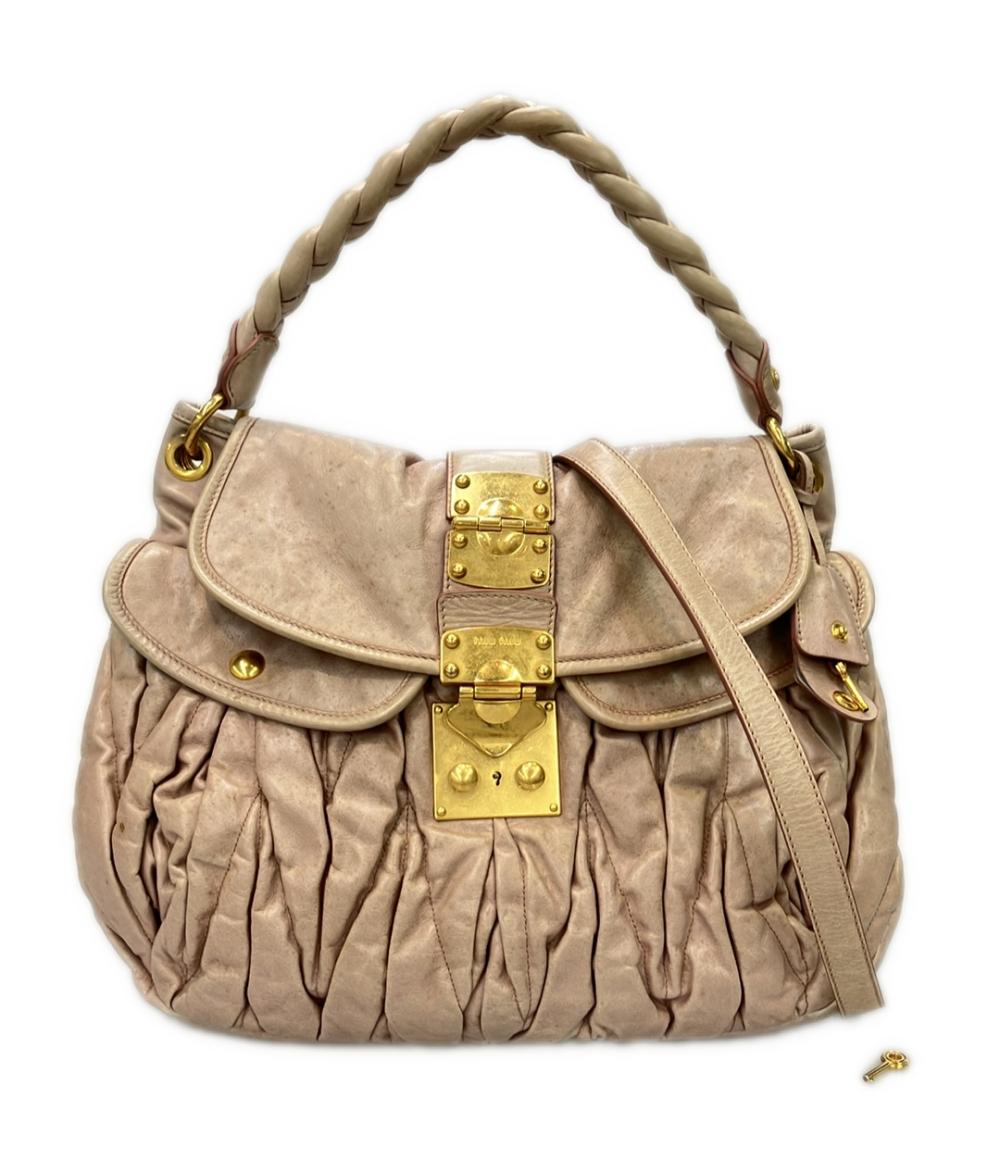 【miumiu】マテラッセ　2way ショルダーバッグ Miu Miu 2way ハンドバッグ ショルダーバッグ 斜め掛け マテラッセ