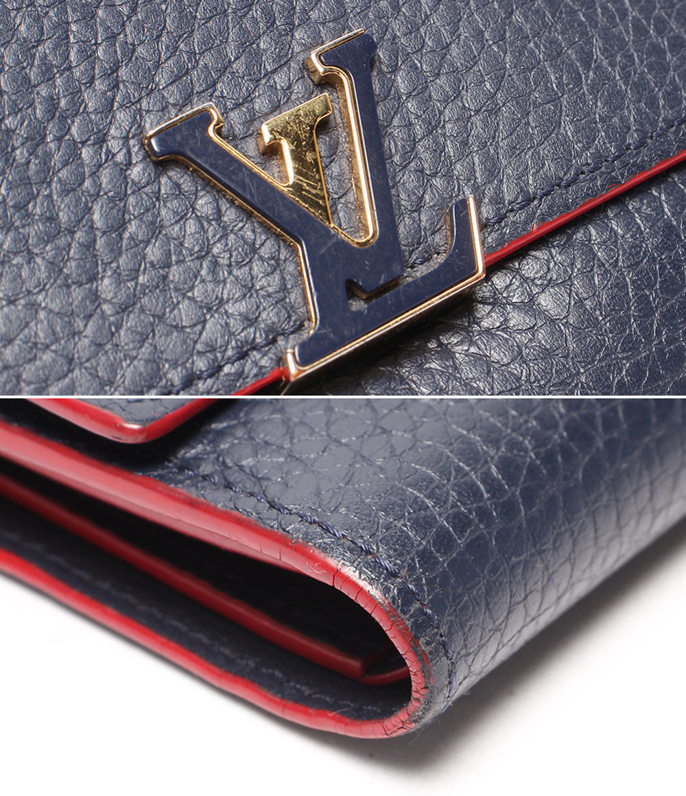 LOUIS VUITTON 三つ折り財布 ポルトフォイユ カプシーヌ M63741 レディース ルイ・ヴィトン