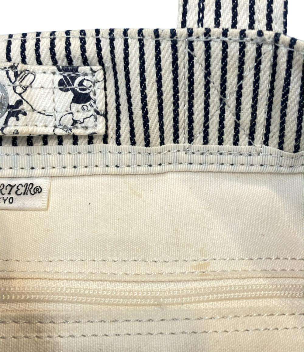 PORTER トートバッグ 肩掛け ミッキーコラボ ストライプ柄 レディース ポーター