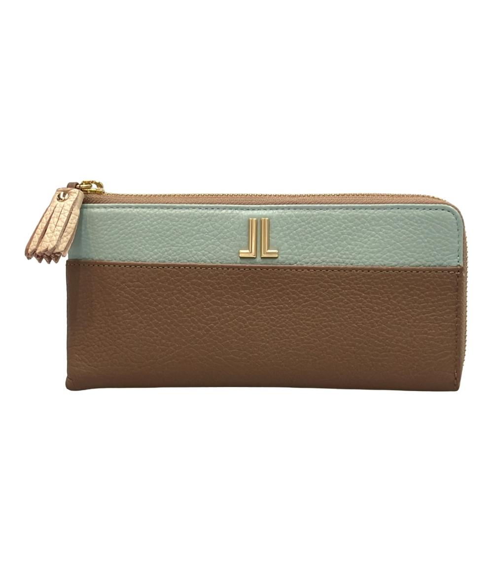 LANVIN en Bleu L字ファスナー長財布 レディース ランバンオン