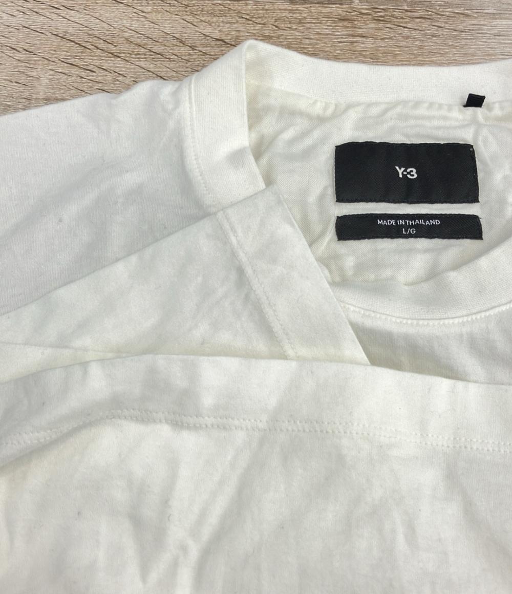 Y-3 長袖Tシャツ フラワーグラフィック ストリート メンズ SIZE L ワイスリー