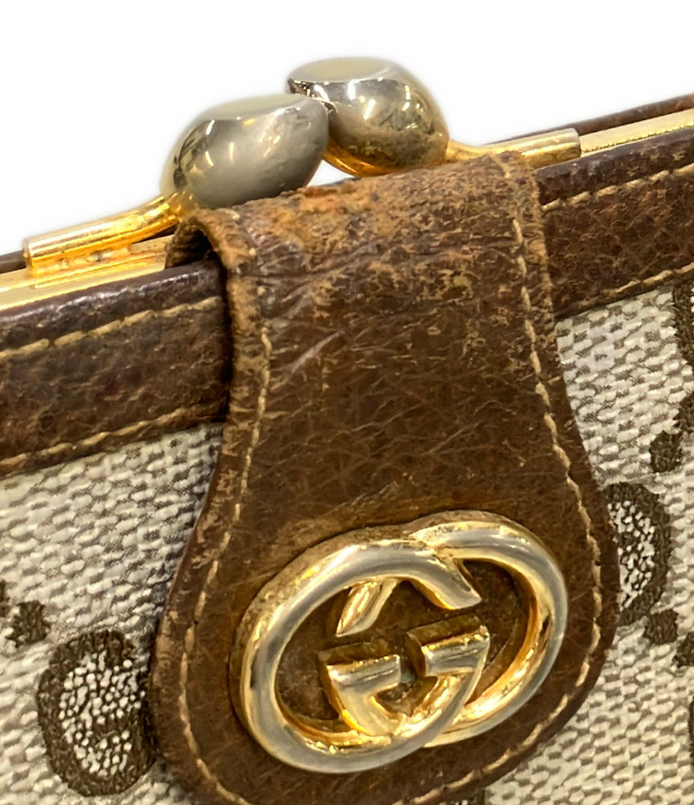 GUCCI 二つ折り財布 がま口 GGスプリーム レディース グッチ