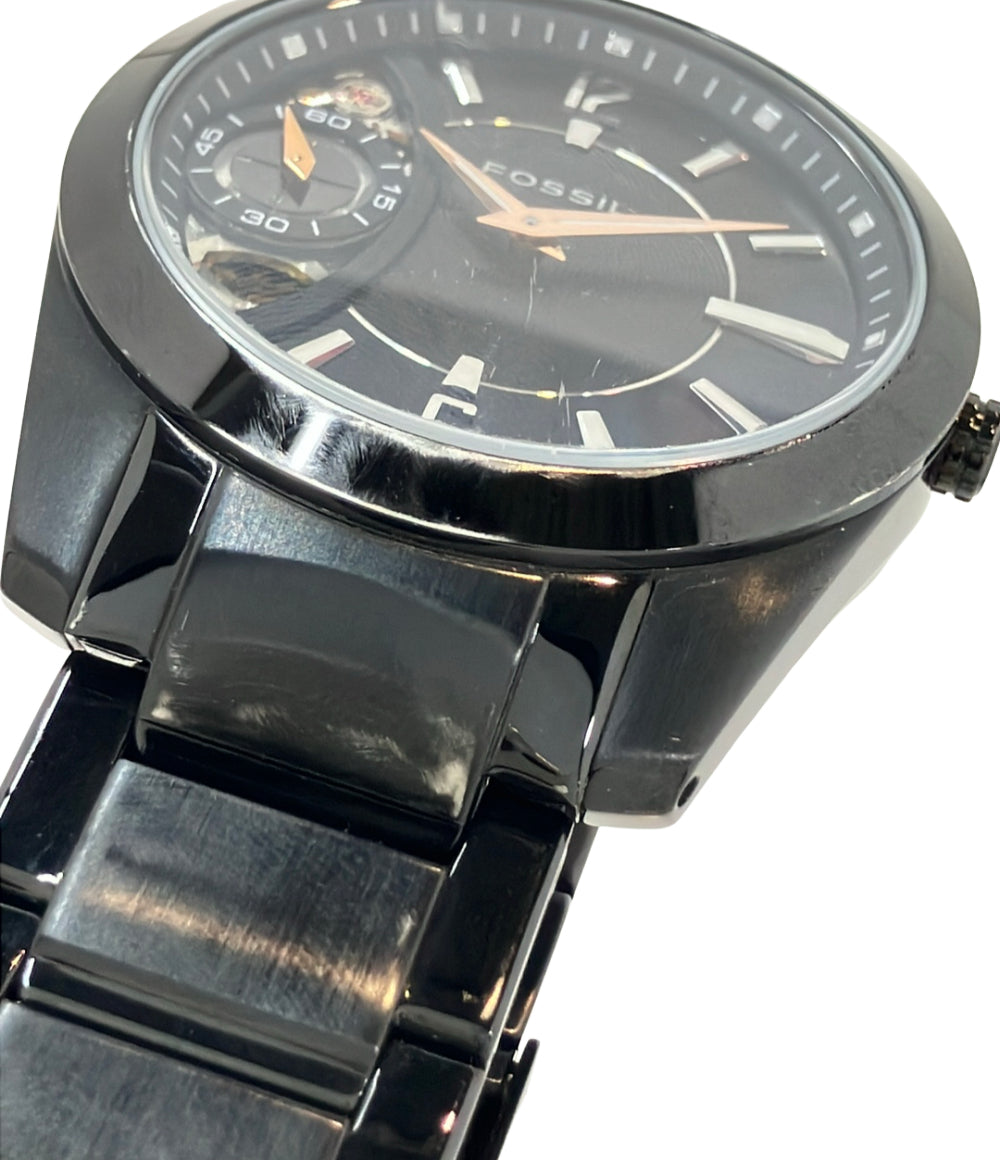 FOSSIL 腕時計 クオーツ 自動巻き ブラック メンズ フォッシル