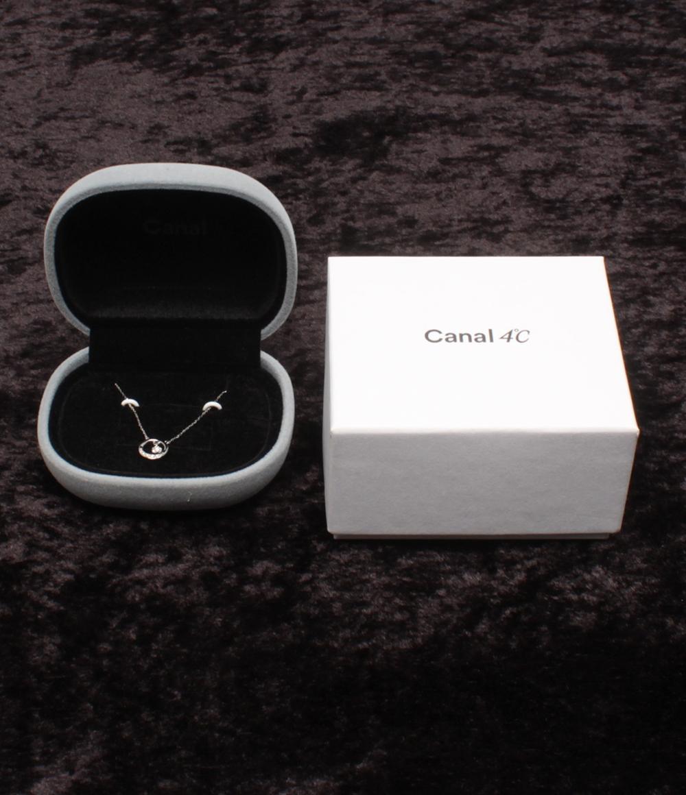 美品 カナルヨンドシー ネックレス K18WG ダイヤ レディース canal4℃