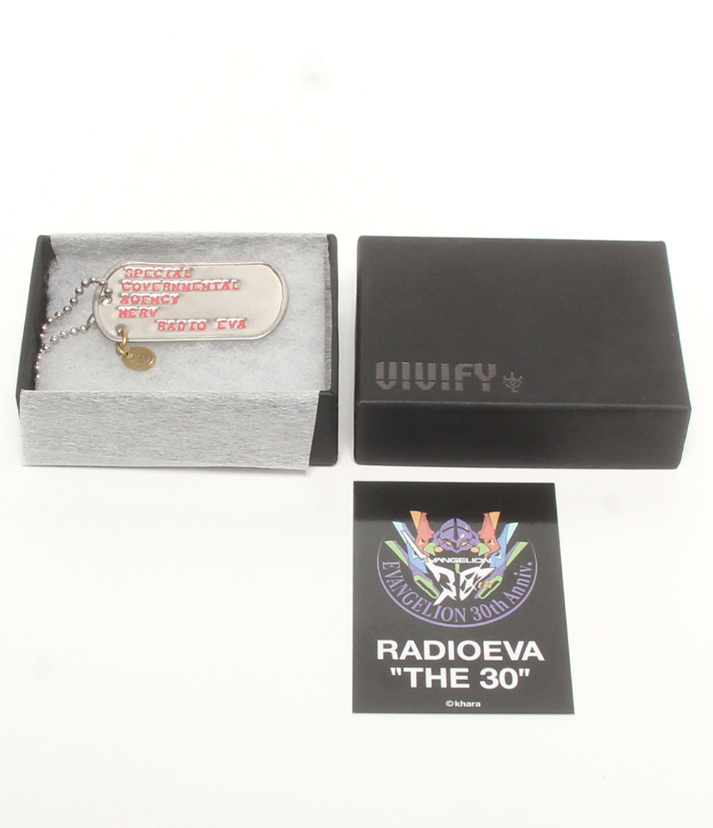 美品 VIVIFY RADIO EVA ネックレス エヴァンゲリオン NERV ドッグタグ ボールチェーン ユニセックス ビビファイ
