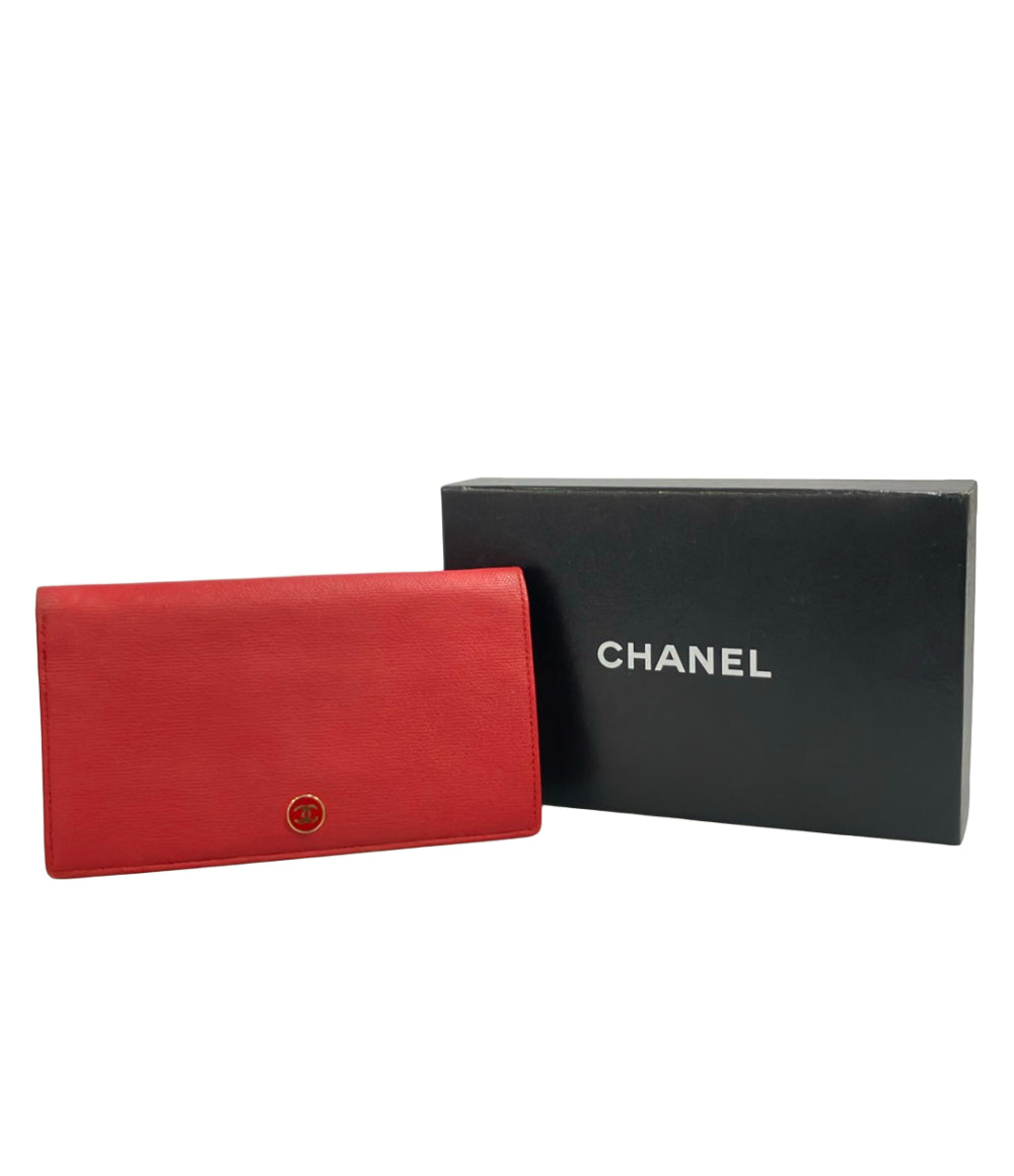 CHANEL 長財布 ゴールド金具 キャビアスキン レディース シャネル