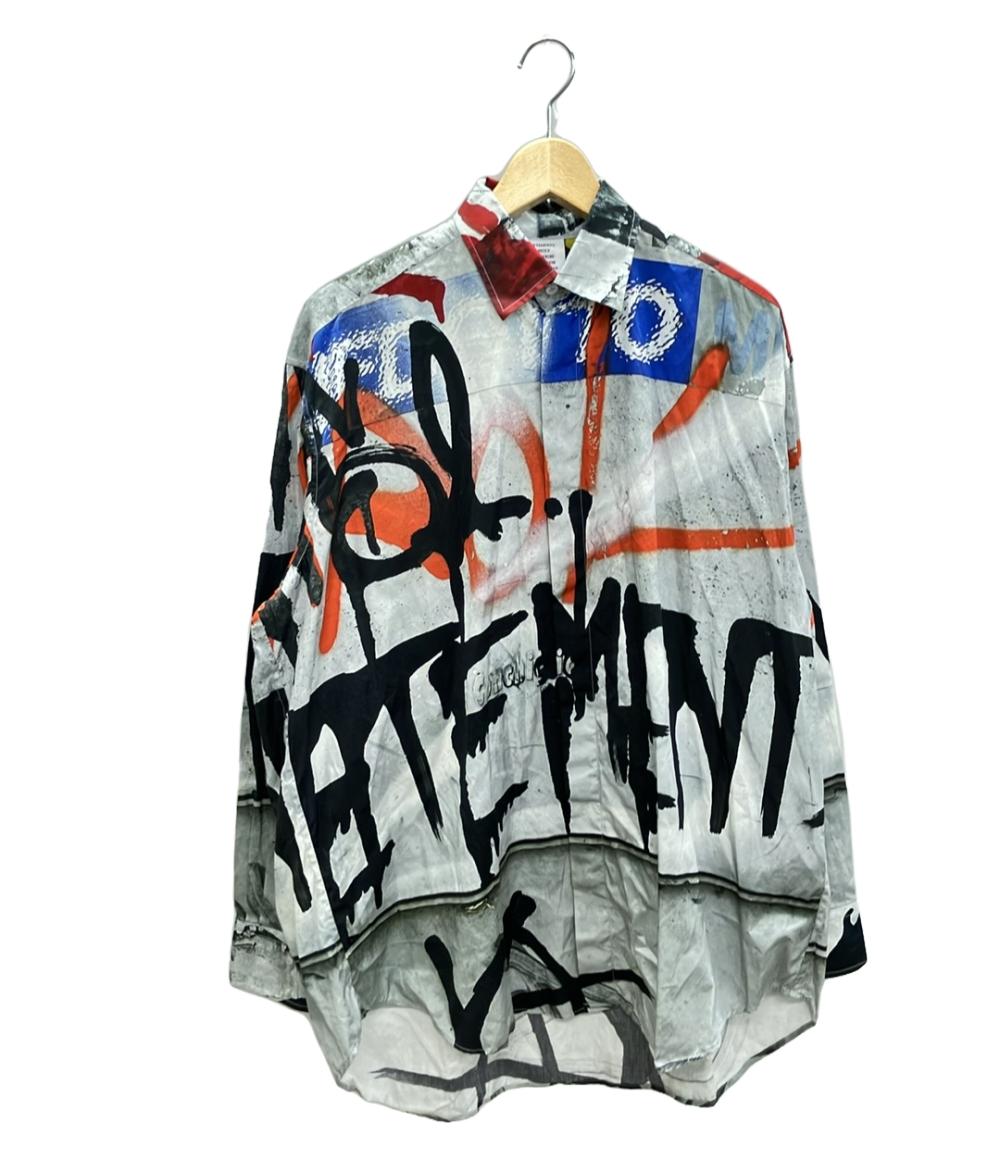 美品 ヴェトモン プリントオーバーサイズ長袖シャツ メンズ SIZE XS VETEMENTS – rehello by BOOKOFF