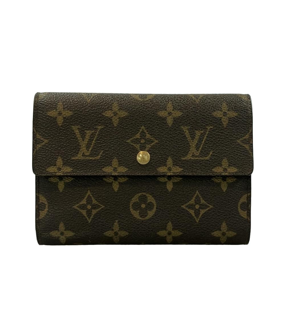 【美品S】ルイヴィトン　エテュイパピエ　モノグラム　折り財布 LOUIS VUITTON（ルイ・ヴィトン） M82081 モノグラムエクリプス