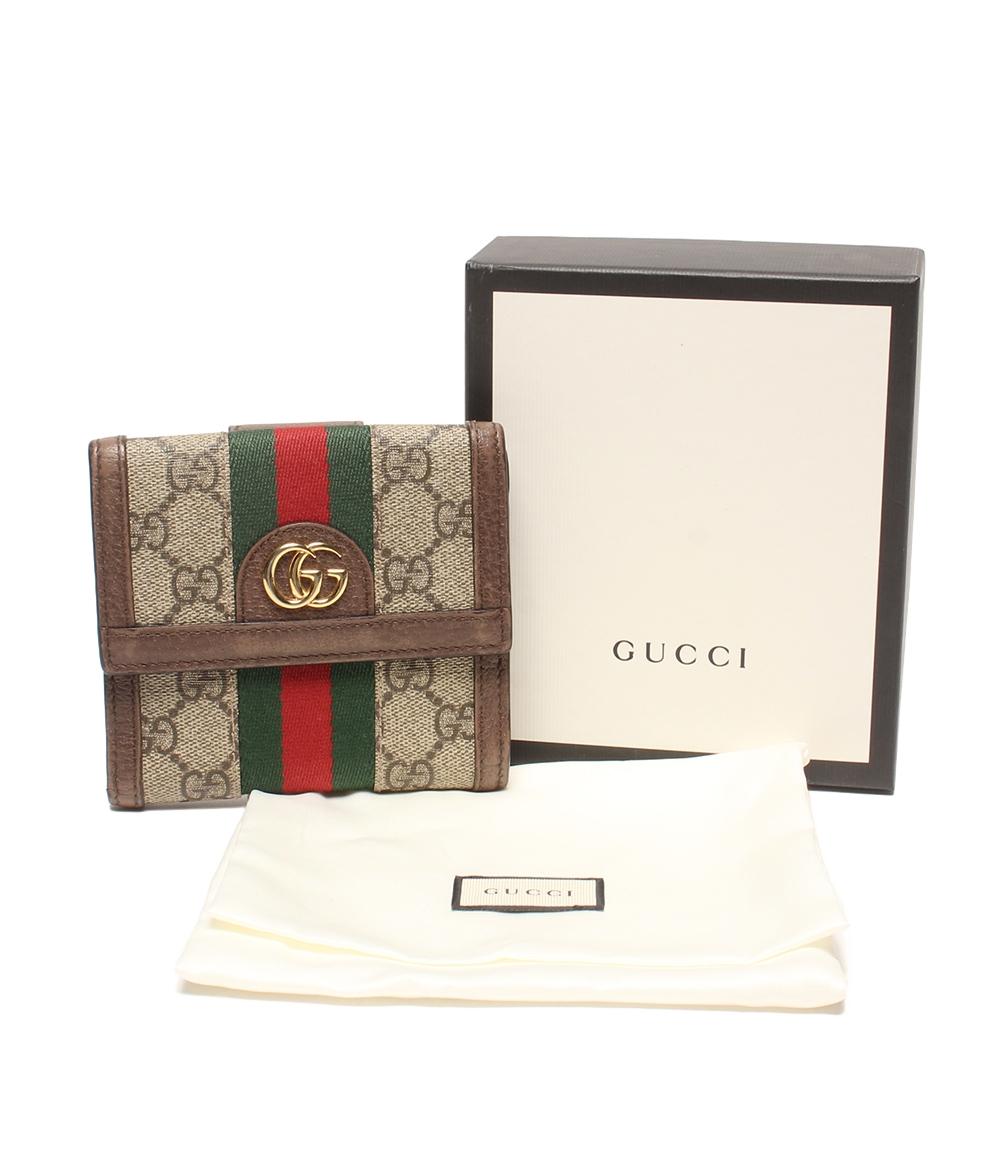 GUCCI Wホック二つ折り財布 GGスプリーム オフディア 523173 2149 レディース メンズ グッチ