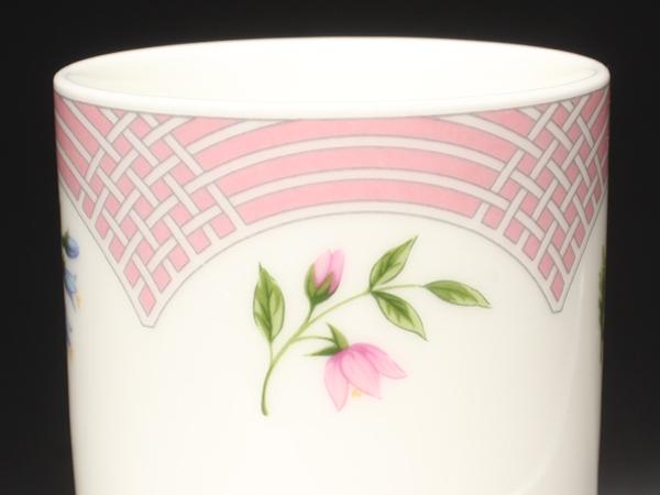 美品 TIFFANY&Co. デミタスカップ&ソーサー 2客セット ペア ブーケ ティファニー