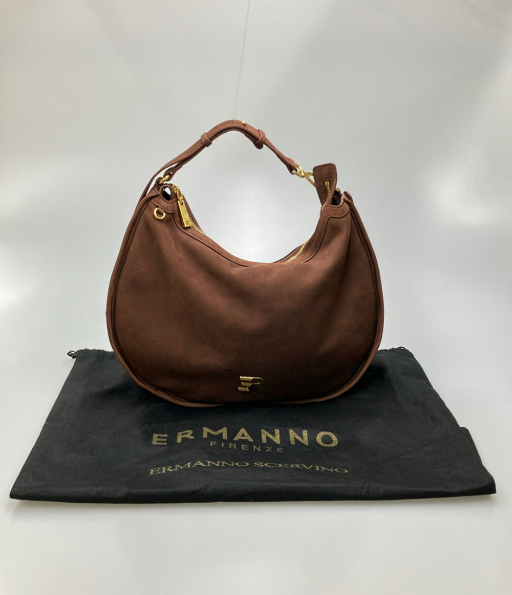 美品 ERMANNO SCERVINO ショルダーバッグ 斜め掛け スエード レディース エルマノシェルビーノ