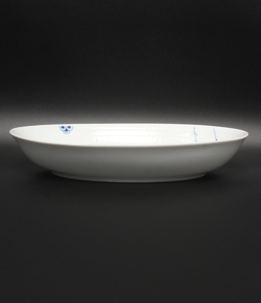 美品 Royal Copenhagen オーバルディッシュ 皿 27cm ブルーパルメッテ ロイヤルコペンハーゲン
