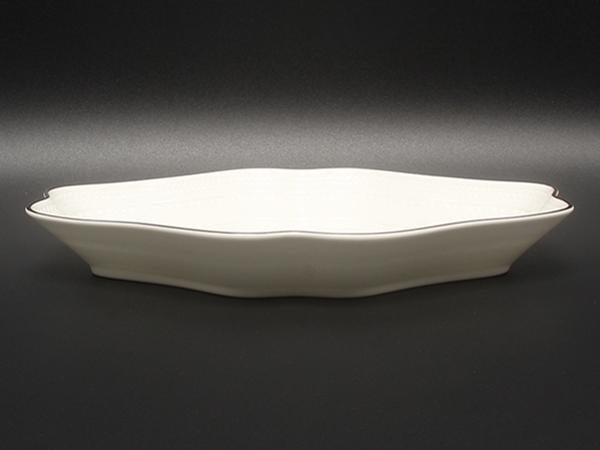 美品 ウエッジウッド ダイヤディッシュ 皿 22cm インタグリオ プラチナ WEDGWOOD