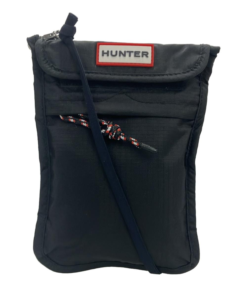 美品‼️HUNTER キルティング スマホショルダーバッグ ブラック 美品 ハンター ショルダーバッグ スマホショルダー フォンポーチ 斜め