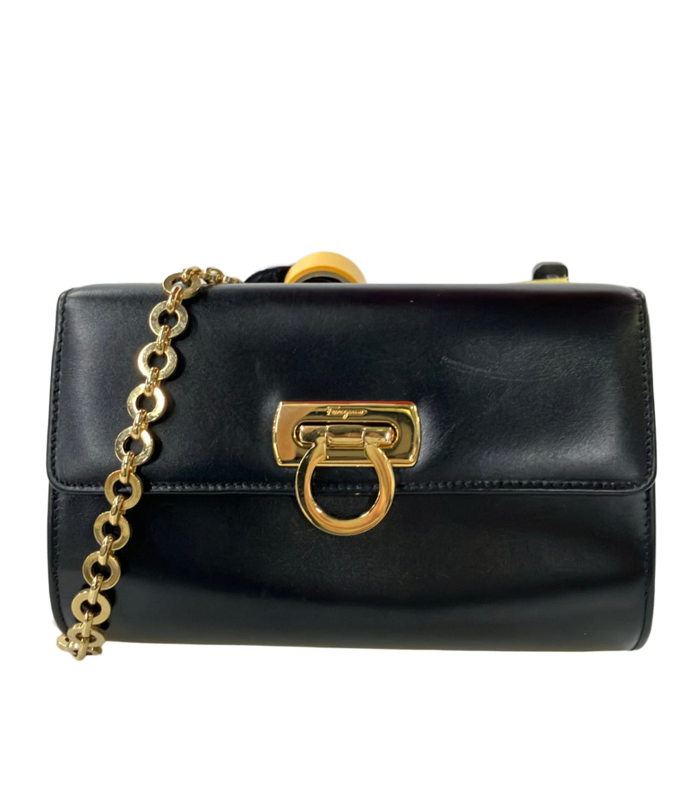 【S.Ferragamo】サルヴァトーレ・フェラガモ チェーンショルダーバッグ スエード ダークグリーン AQ-217234 /kt12004kw Salvatore Ferragamo ショルダーバッグ チェーンショルダー AQ-217234