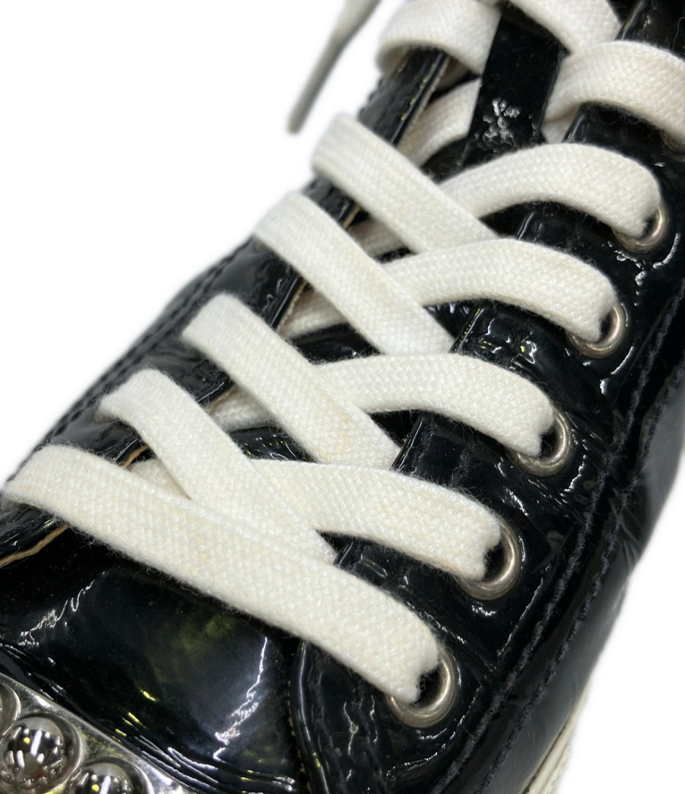 Miu Miu ハイカットスニーカー スタッズ エナメル 51 8556 レディース SIZE 37 (23.5cm) ミュウ ミュウ