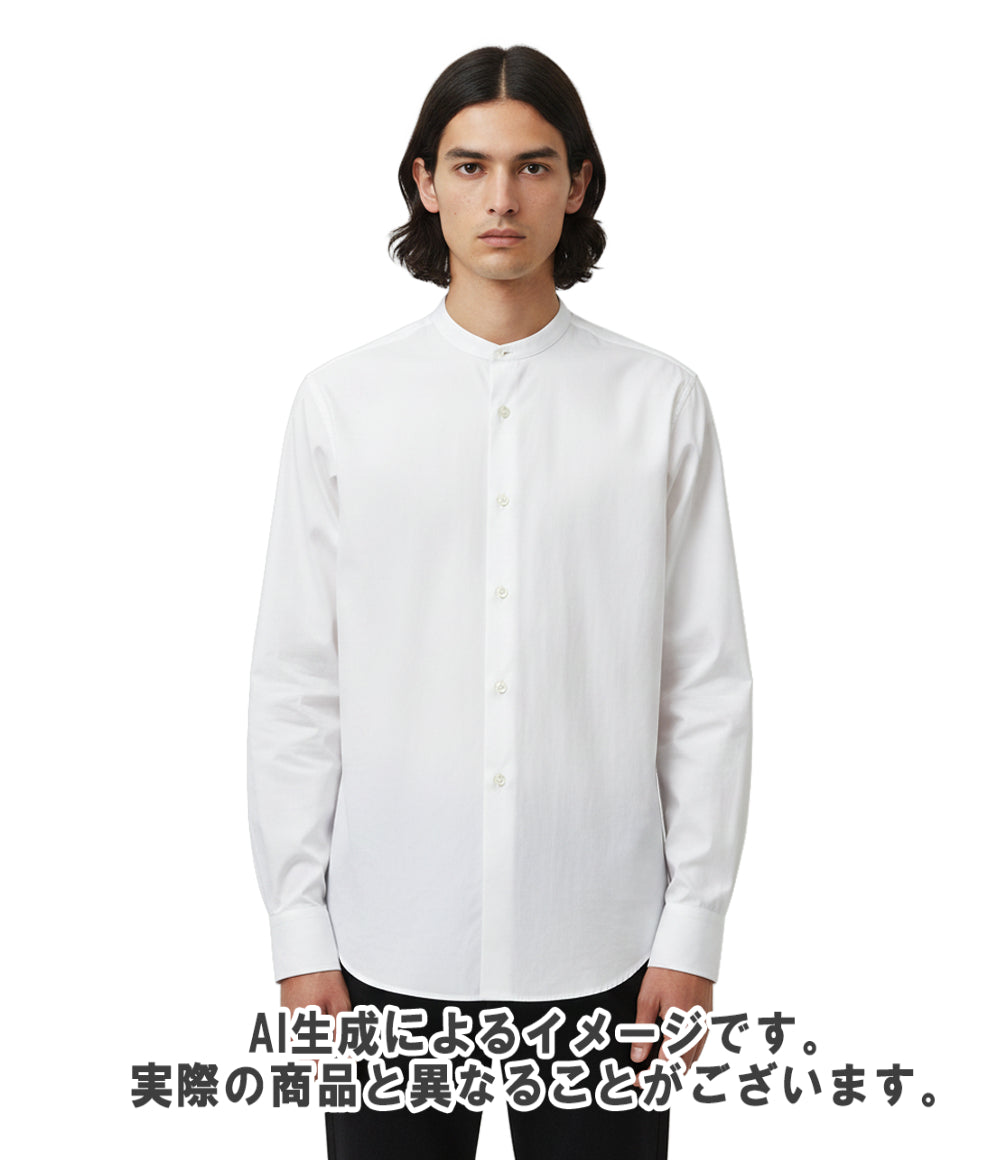 HERMES 長袖 バンドカラー シャツ H556310H1 メンズ SIZE 42 (M) エルメス