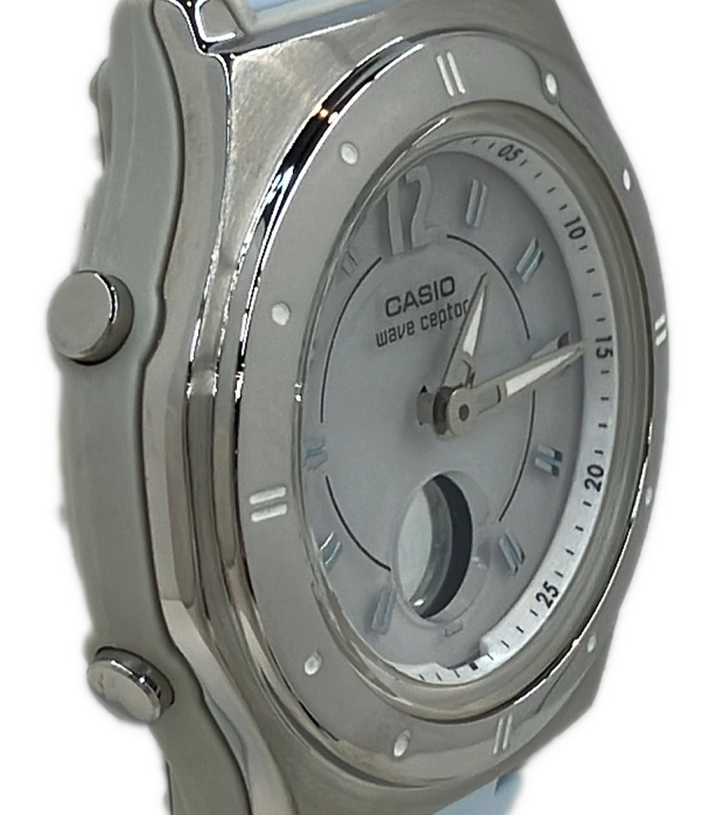 美品 CASIO 腕時計 ウェーブセプター ソーラー LWA-M142 レディース カシオ