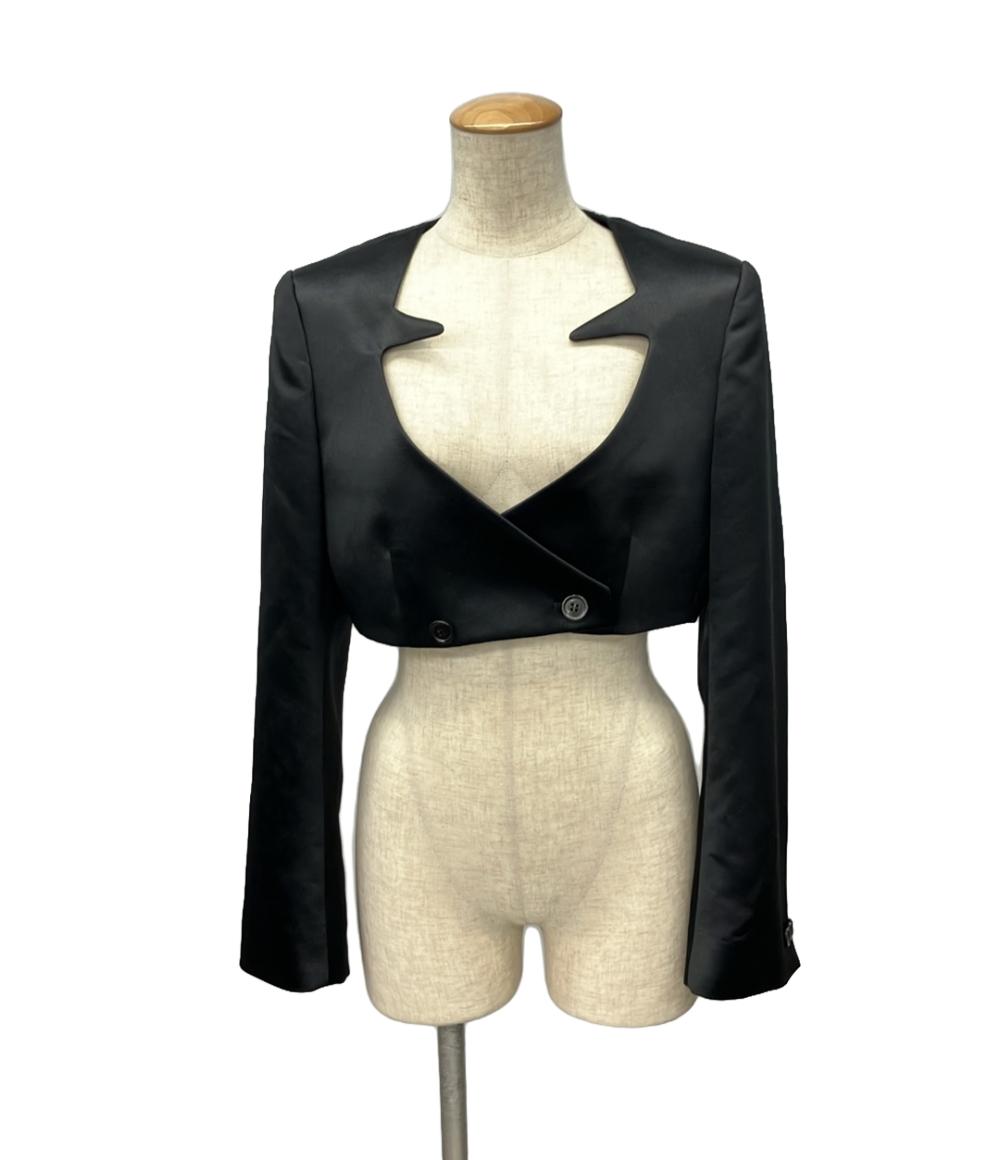 美品 ノワールケイニノミヤ クロップドダブルジャケット レディース  