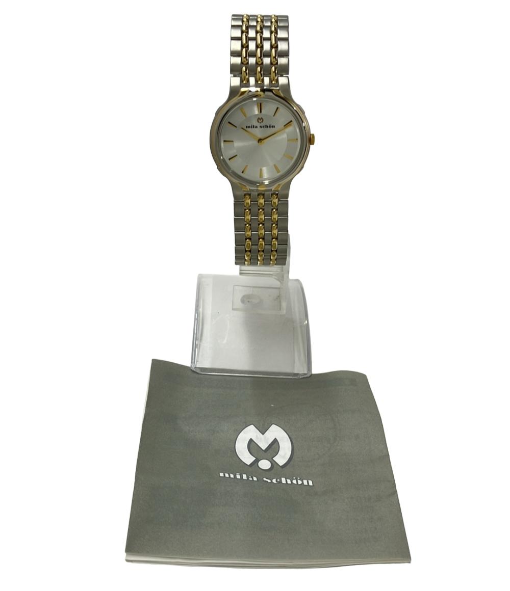 ミラショーン 腕時計 クオーツ シルバー 1L22 メンズ mila schon