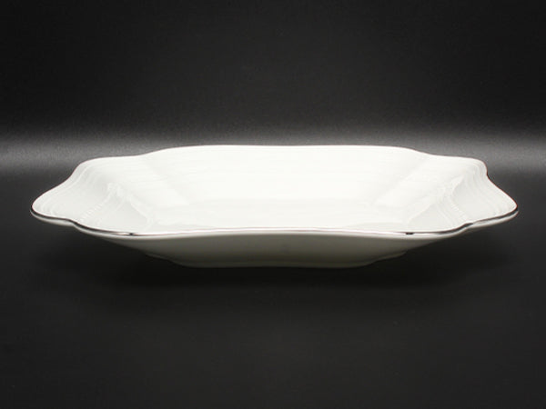 美品 WEDGWOOD クエアディッシュ 皿 24cm インタグリオ プラチナ ウエッジウッド