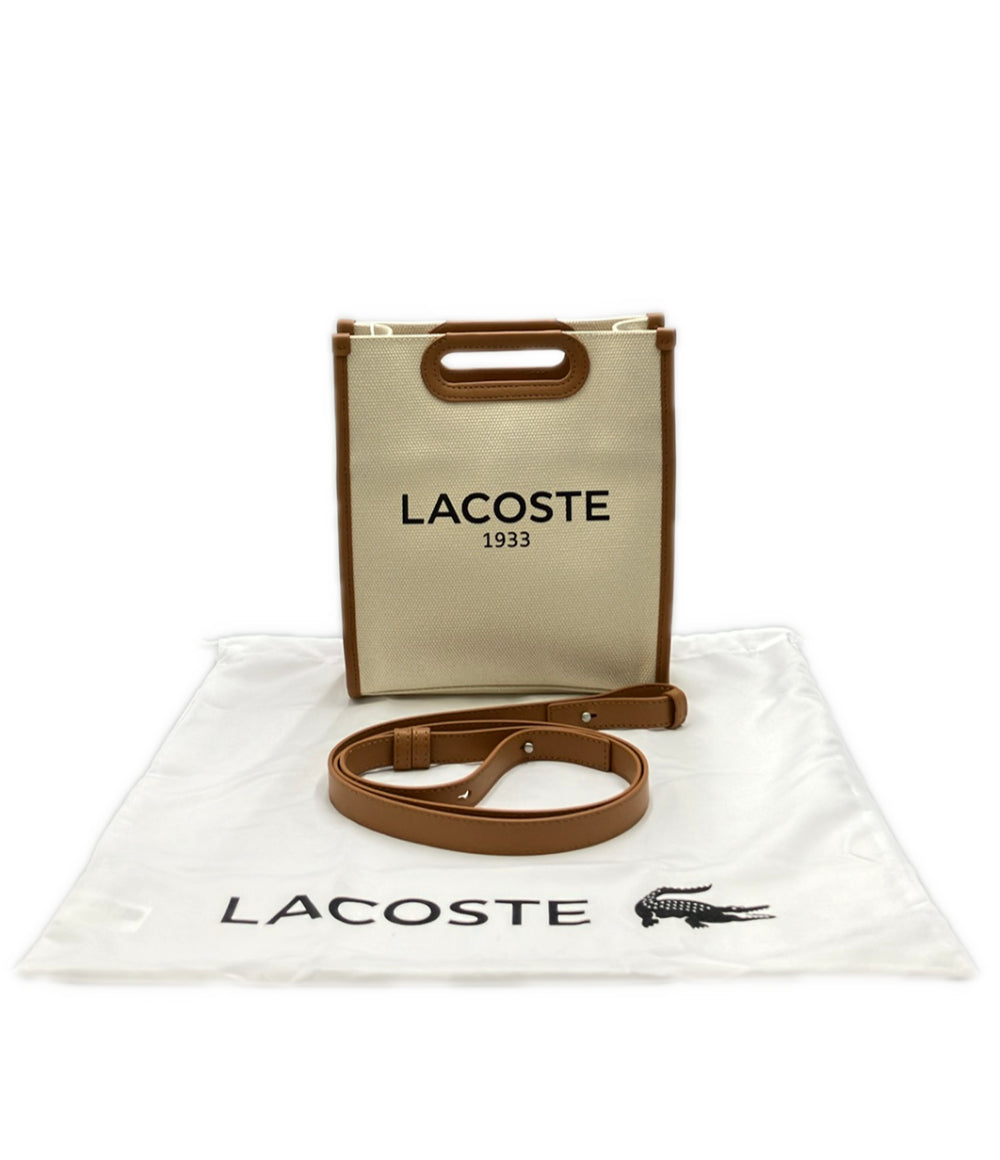 美品 LACOSTE 2wayハンドバッグ ショルダーバッグ 斜め掛け レディース ラコステ