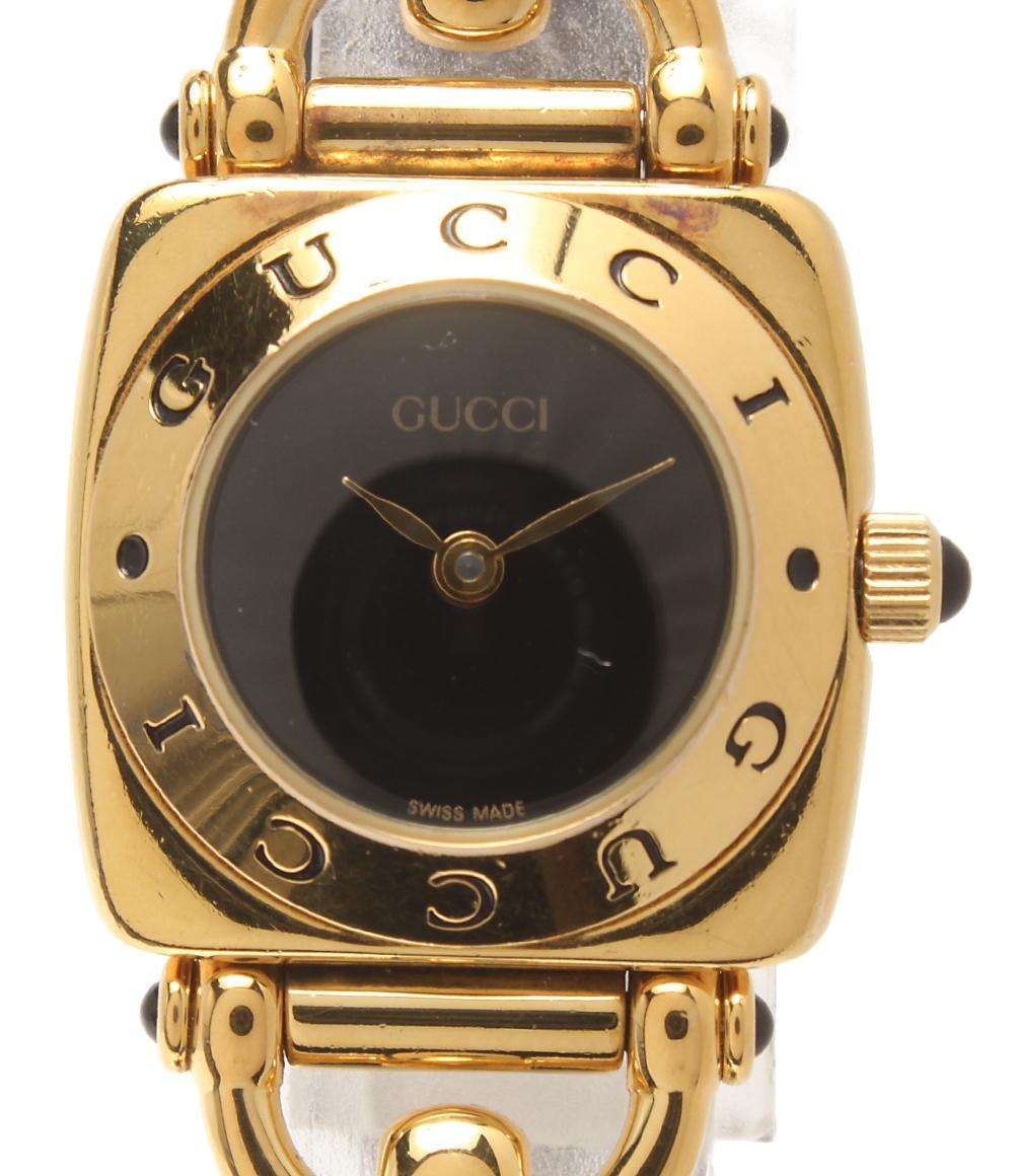 GUCCI 腕時計 ホースビット クオーツ ブラック 6300L レディース