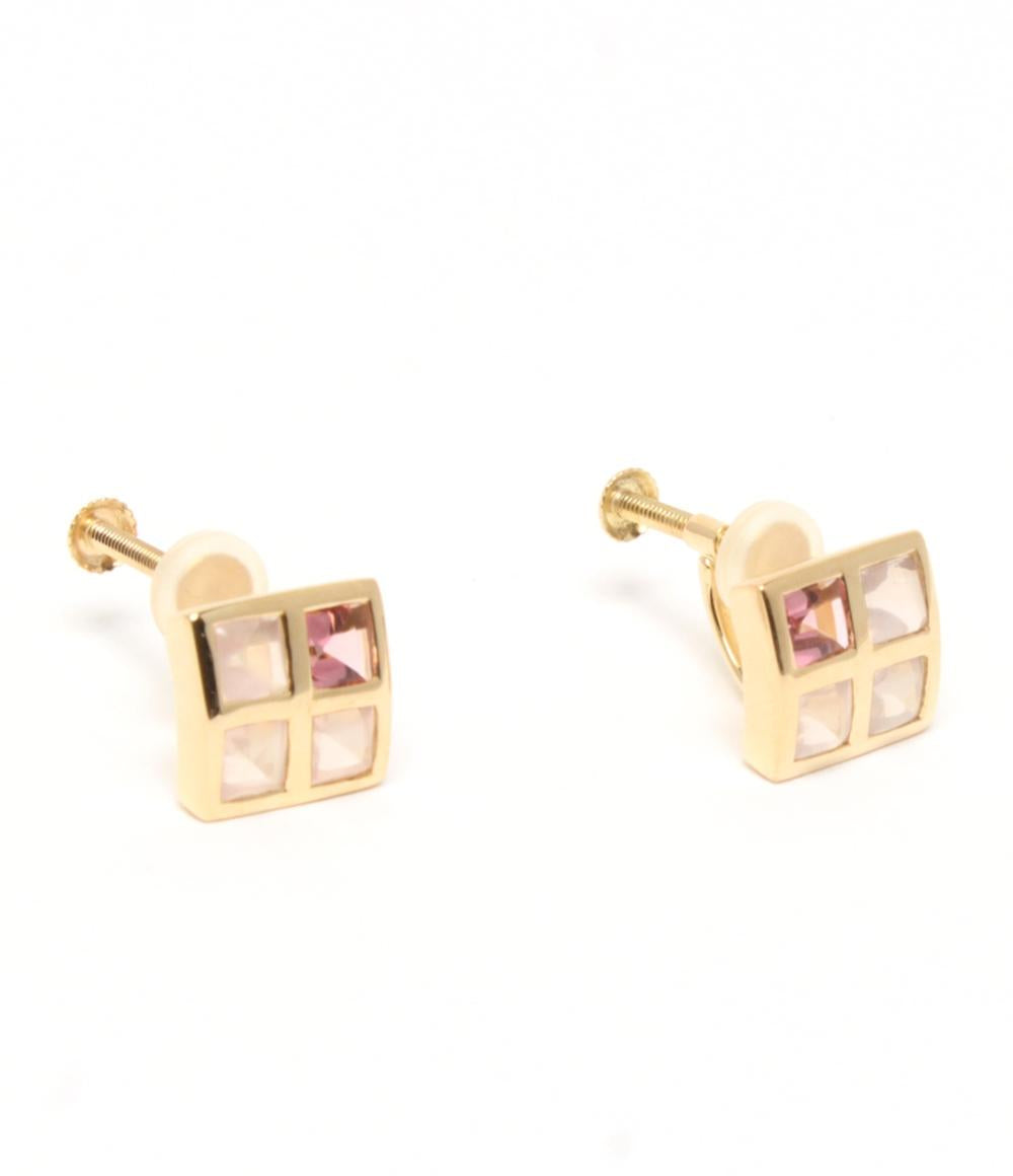 美品 RUGIADA イヤリング K18 ピンクトルマリン レディース ルジアダ