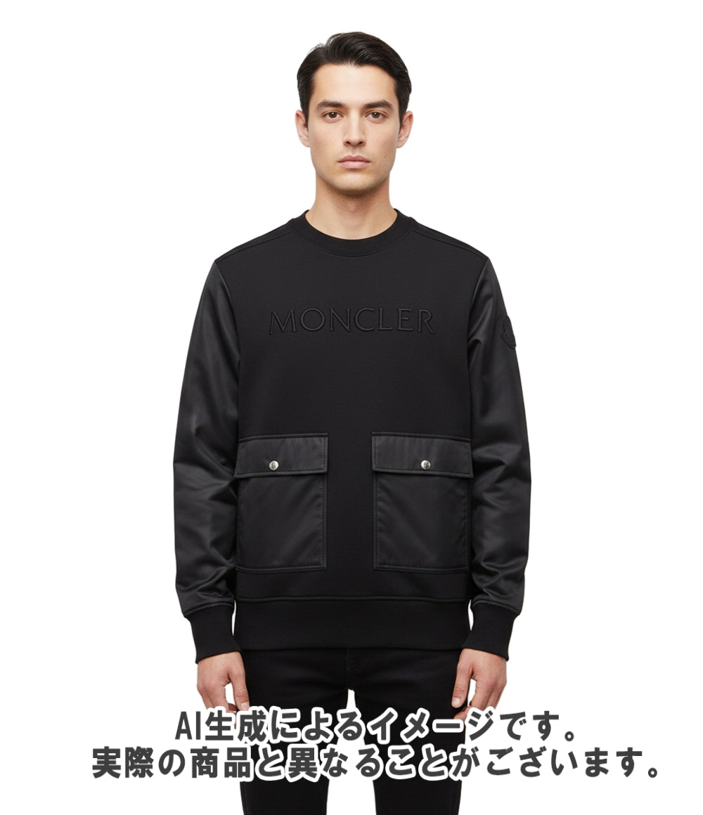 MONCLER トレーナー ロゴ ナイロン切替 H10918G00039 809KR メンズ SIZE L モンクレール