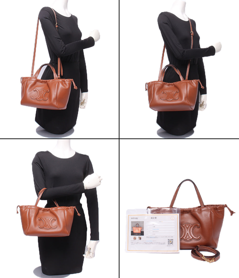 CELINE 2wayショルダーバッグ ハンドバッグ 斜め掛け スモール カバ ドローストリング トリオンフ レディース セリーヌ