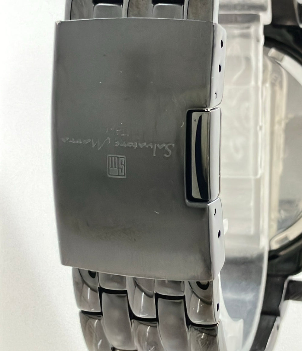 Salvatore Marra 腕時計 クオーツ ブラック SM8005-1 メンズ サルバトーレマーラ