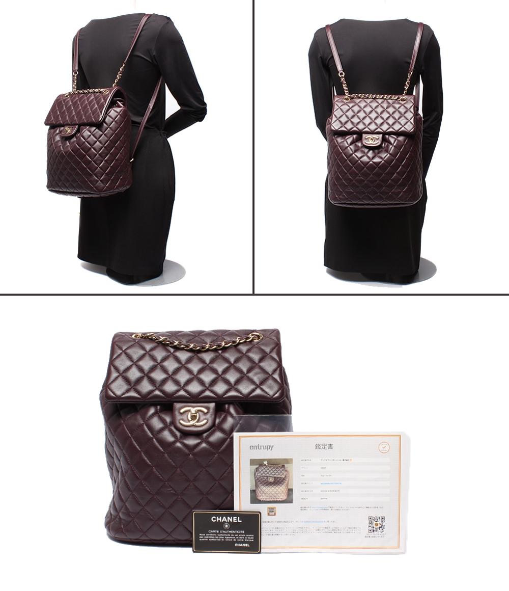 シャネル リュックサック バックパック ゴールド金具 マトラッセ ラムスキン レディース CHANEL