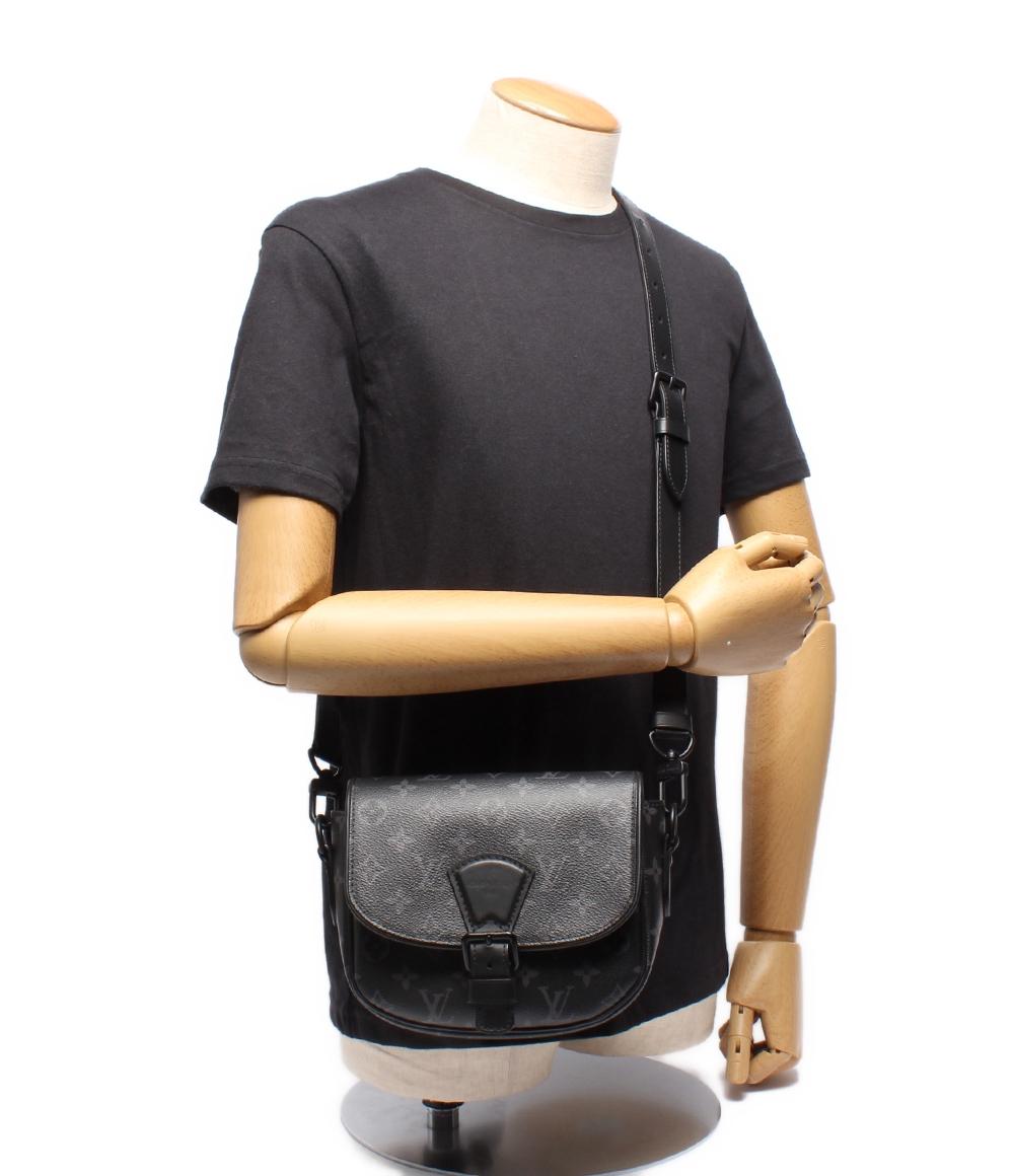 美品 LOUIS VUITTON ショルダーバッグ 斜め掛け 肩掛け モンスリ メッセンジャーPM モノグラム エクリプス M12519 メンズ レディース ルイ・ヴィトン
