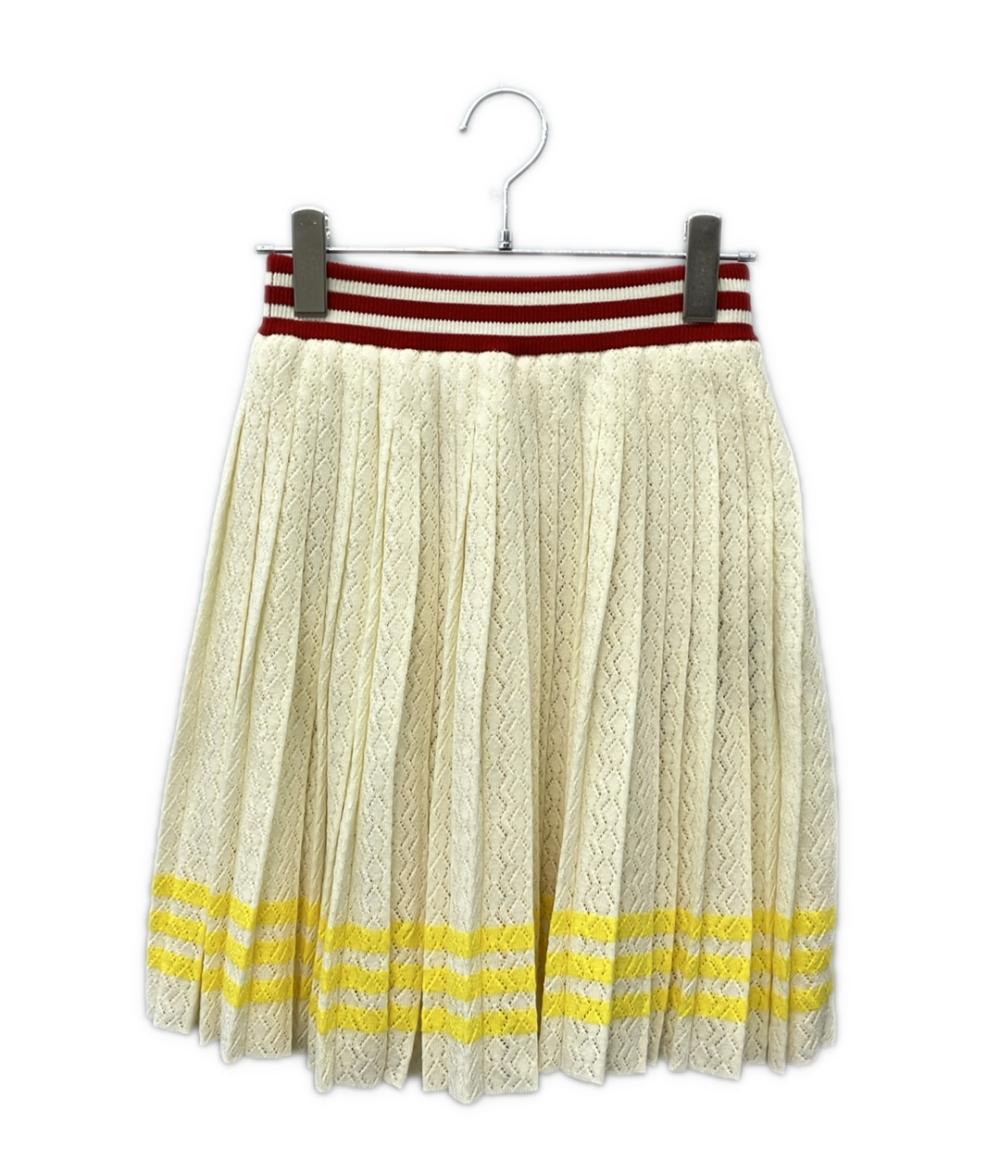 GUCCI グッチ イタリア製 ニットプリーツスカート A253 GUCCI adidas プリーツスカート レディース SIZE XS グッチ アディダス