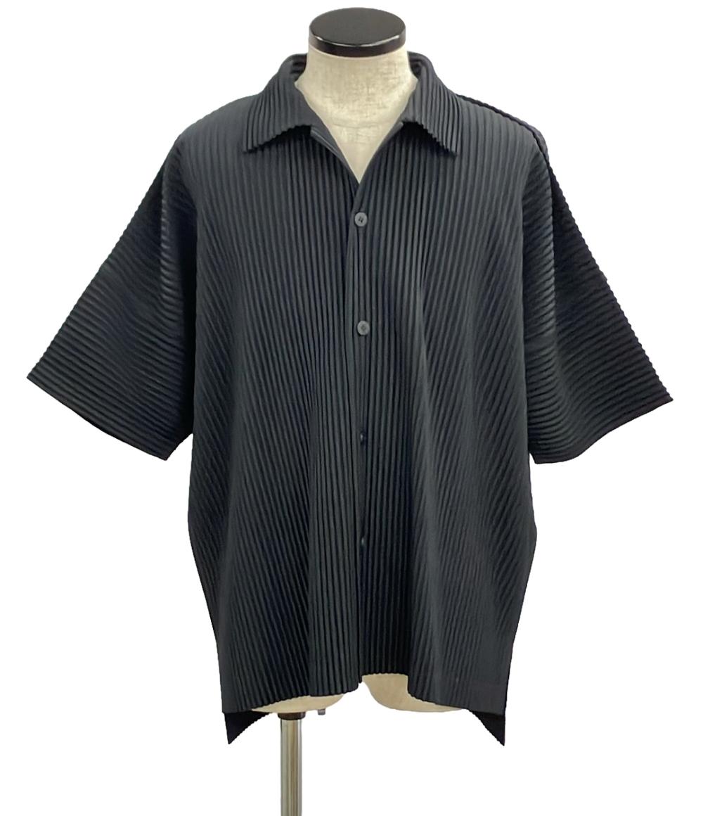美品 オム プリッセ イッセイミヤケ プリーツシャツ メンズ SIZE 3 (L 