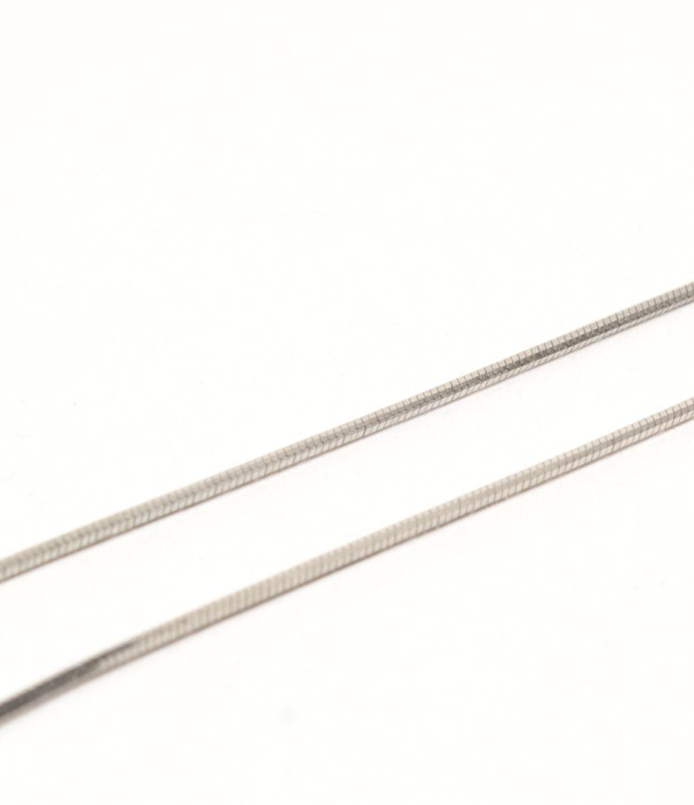 HERMES ネックレス カージュドアッシュ Hキューブ シルバー金具 レディース エルメス