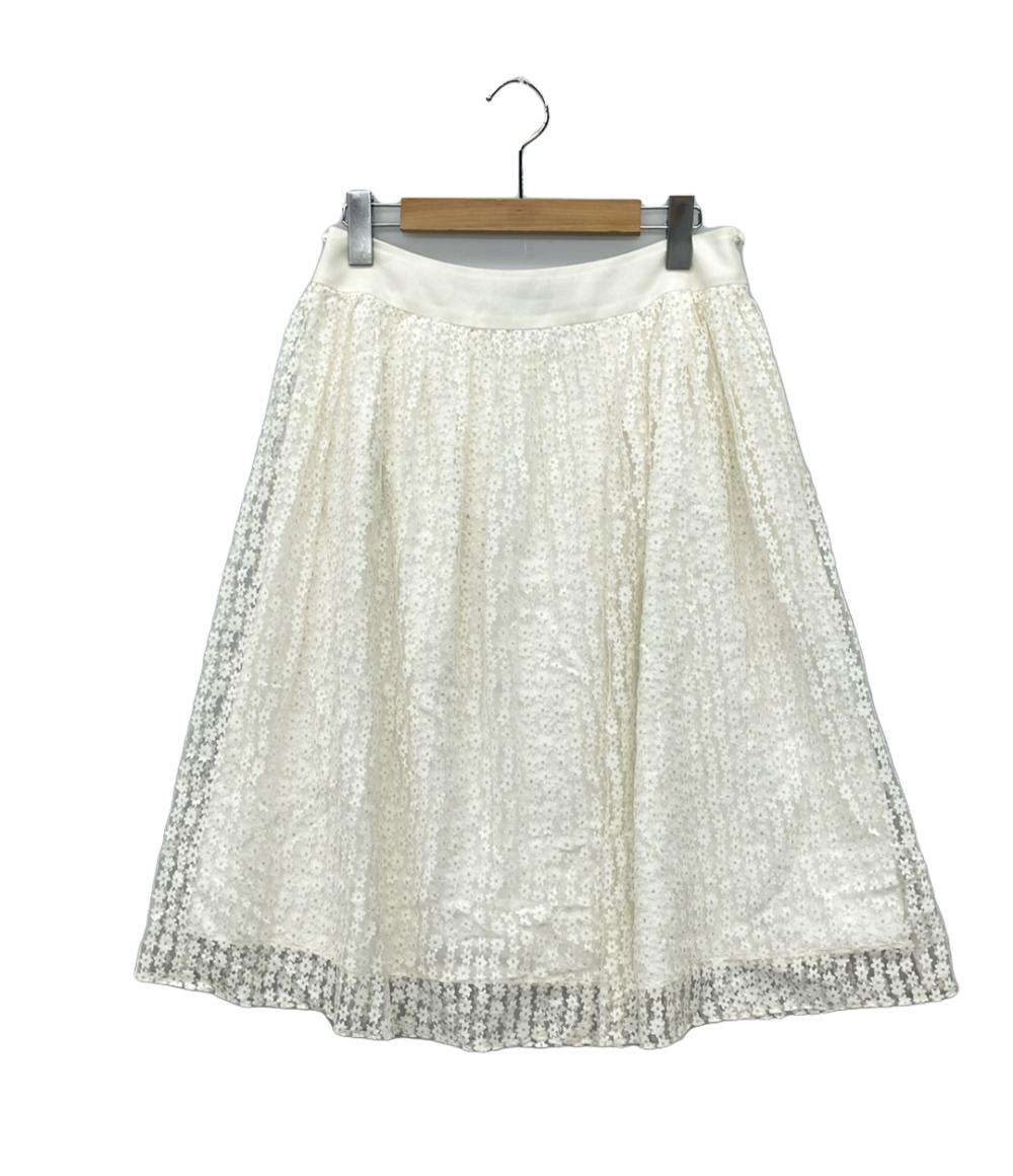 美品 エムズグレイシー 花柄レーススカート レディース SIZE 40 (M 