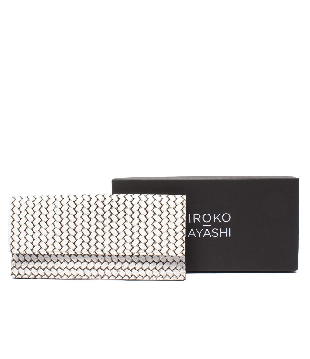 美品 HIROKO HAYASHI 長財布 スリム 型押し OTTICA メンズ レディース ヒロコ ハヤシ