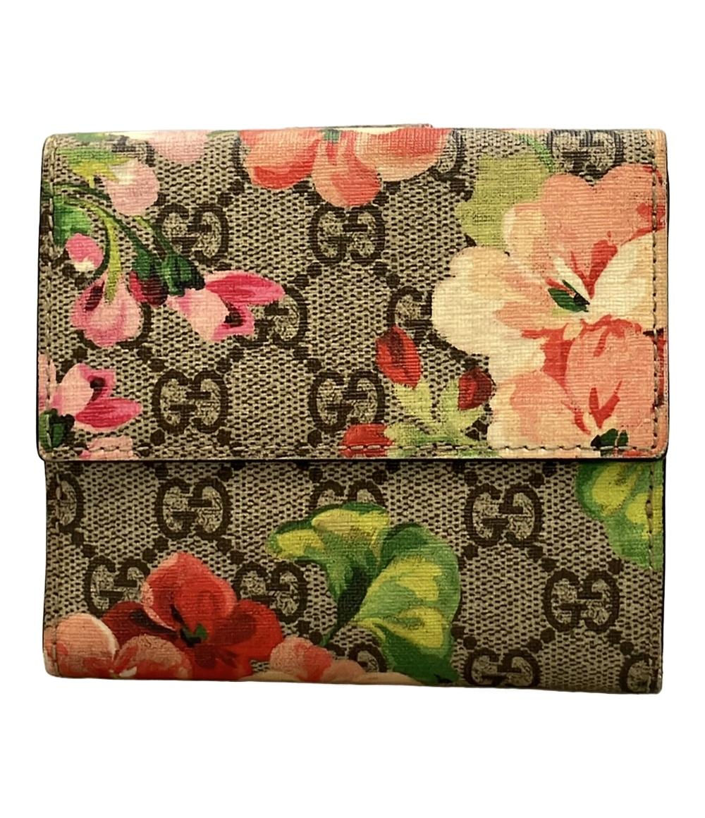GUCCI Wホック 二つ折り財布 GGブルームス 410071 1147 レディース