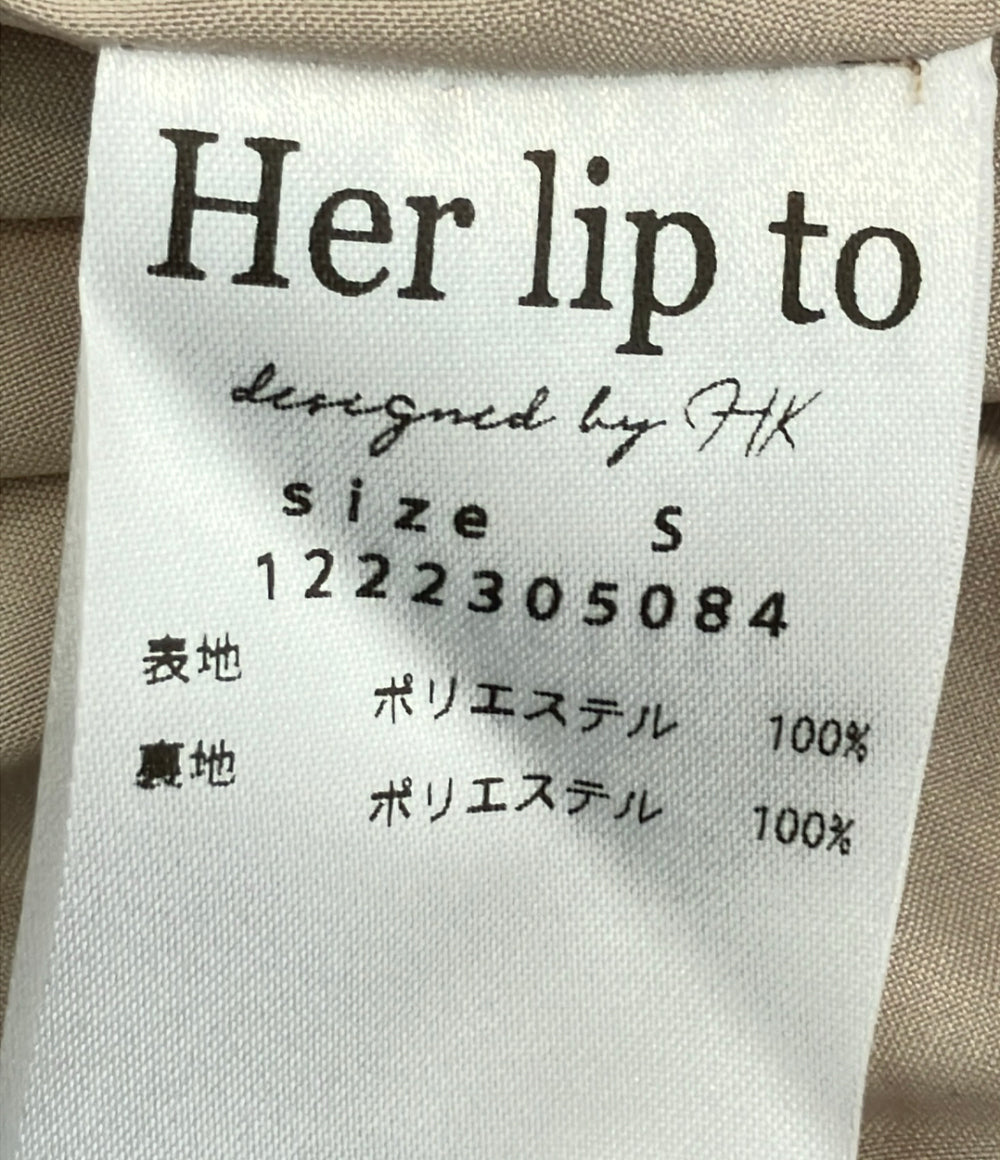 美品 Her lip to ノースリーブワンピース Sunflower-Printed Midi Dress 1222305084 レディース SIZE S ハーリップトゥ