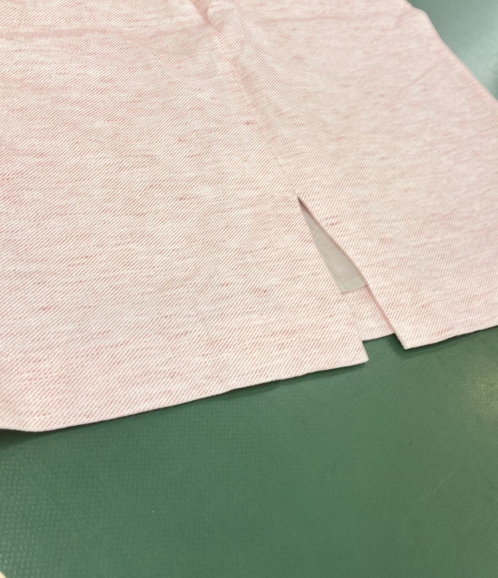 美品 シップス リネン混ノーカラーショートジャケット バックスリットスカート セットアップスーツ レディース SIZE 上36下38 SHIPS