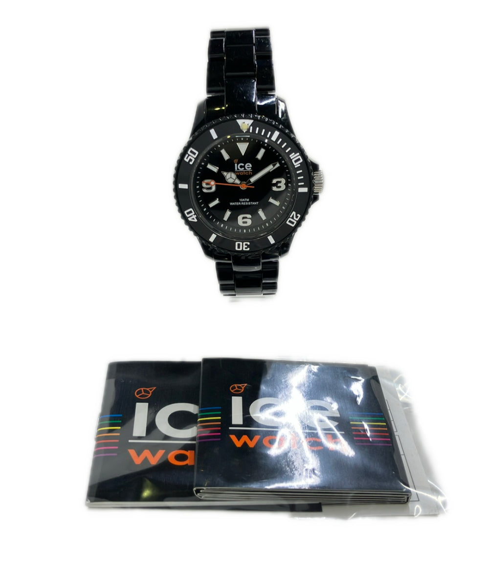 ice watch 腕時計 クオーツ ブラック メンズ アイスウォッチ