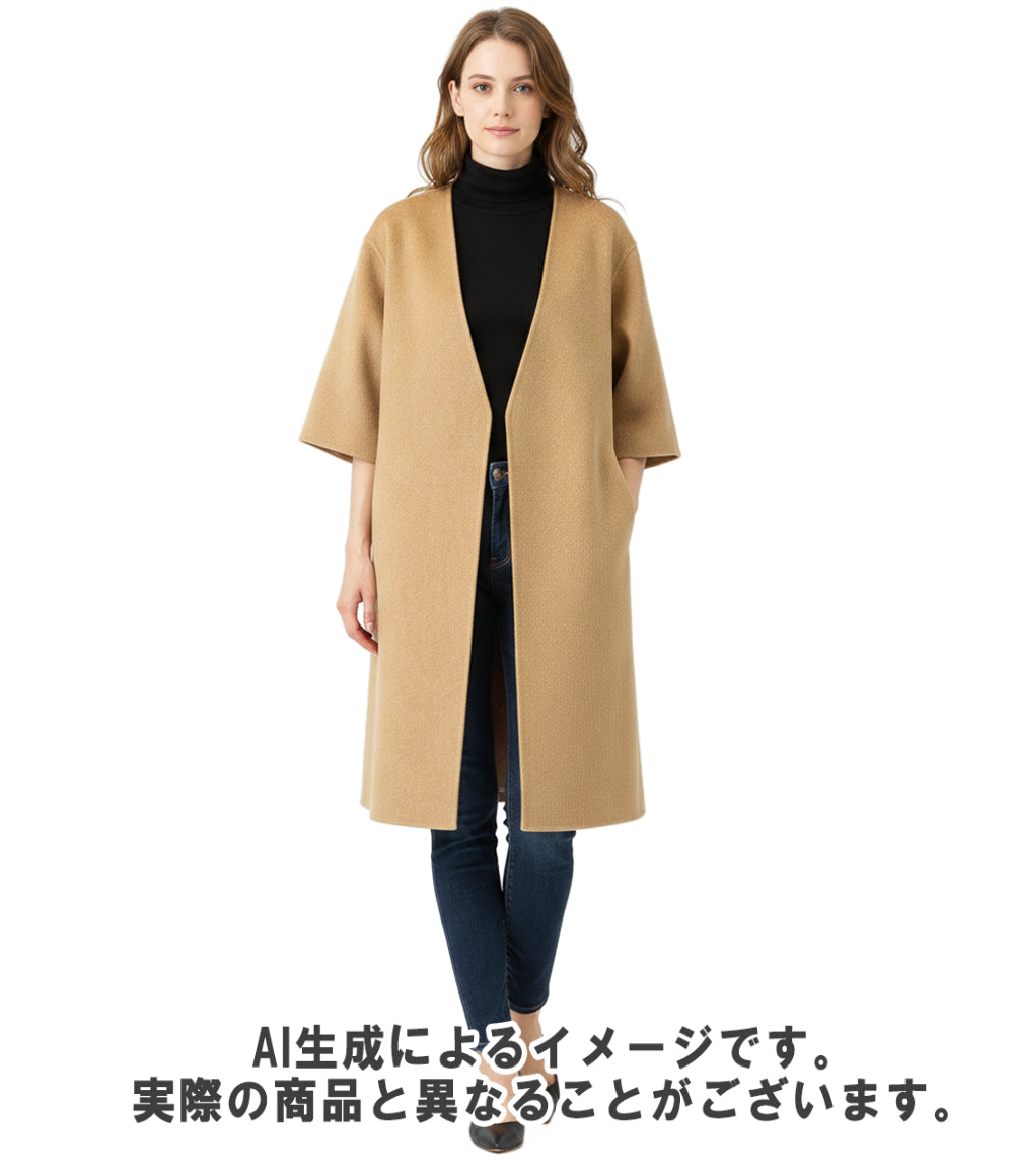 Drawer ウールカシミヤメランジケヌキVネックコート レディース SIZE 34. ドゥロワー