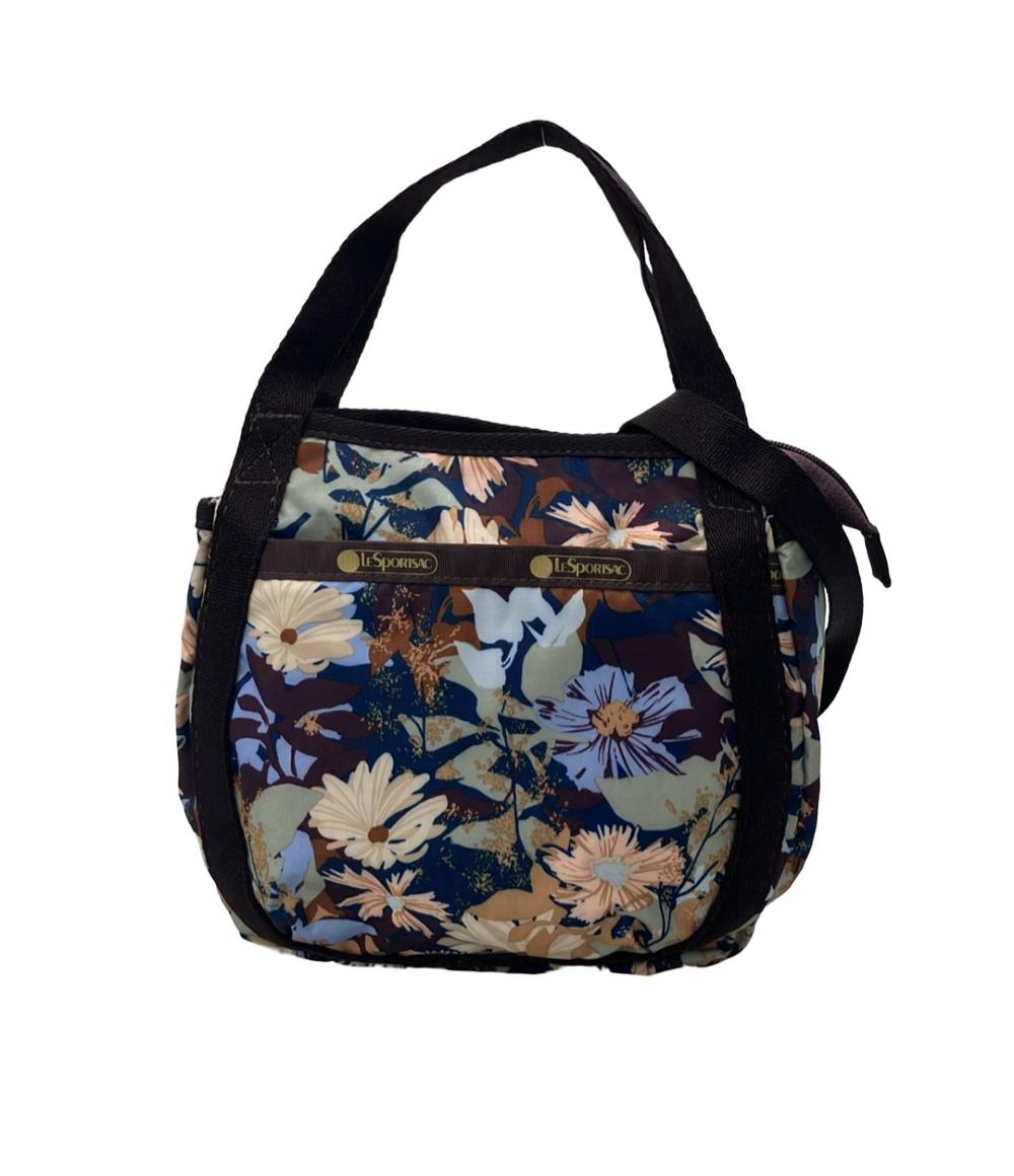 【LeSportsac】ハンドバッグ サファイア 2way レディース 美品 LeSportsac 2way ハンドバッグ ショルダーバッグ 斜め掛け 花柄