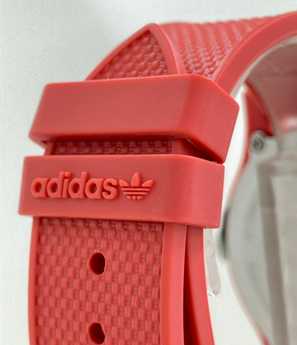 美品 adidas 腕時計 ソーラー レッド AOST22046 メンズ アディダス
