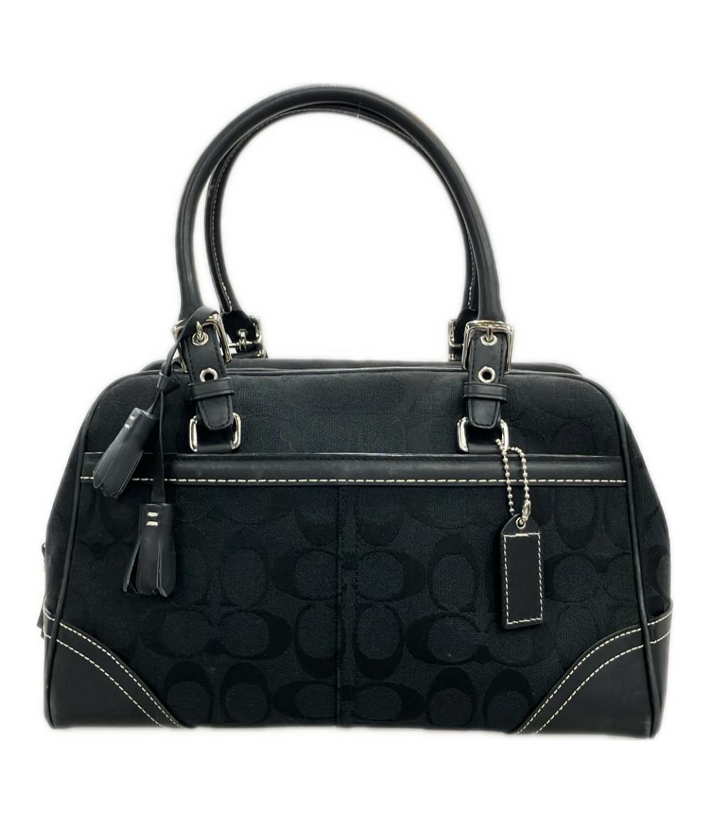 COACH ボストンバッグ レザー ブラック　コーチ COACH ハンドバッグ ミニボストンバッグ キャンバス レザー
