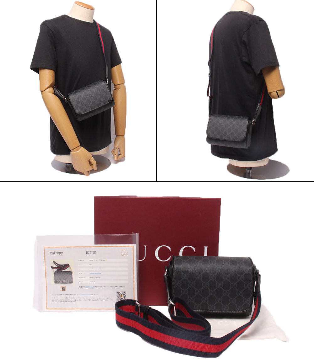 美品 GUCCI ショルダーバッグ 斜め掛け GGスプリーム 791741 1147 メンズ レディース グッチ