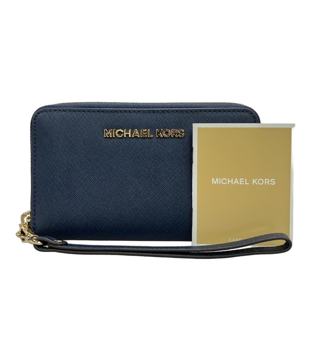 MICHAEL KORS ラウンドファスナー長財布 スマホケース レザー 32H4GTVE9L レディース マイケルコース
