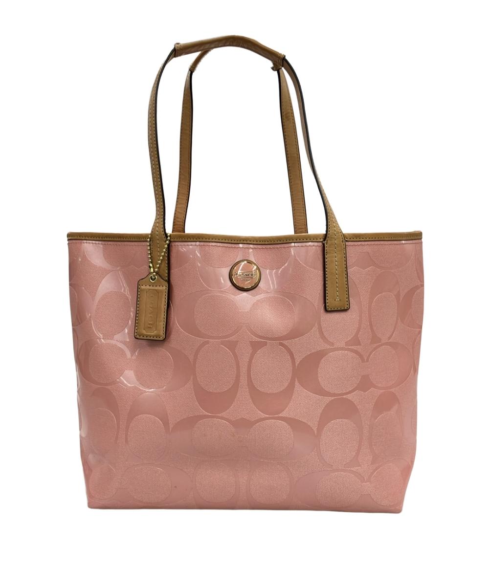 COACH トートバッグ PVCコーティング シグネチャー F23621 レディース