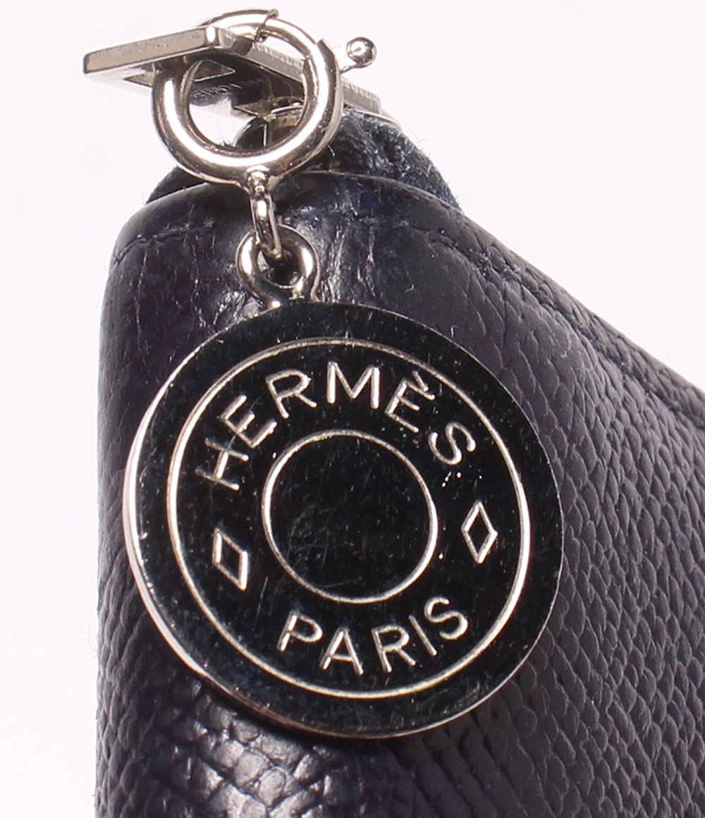 HERMES ラウンドファスナー長財布 シルバー金具 □R刻印 アザップシルクイン メンズ レディース エルメス